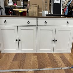 Farmhouse Buffet Cabinet with Storage, 55” 