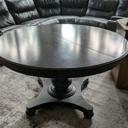 Dining Table, Leaf And 6 Chairs 