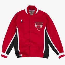 Chicago Bulls 1992-93 Red Authentic Full-Snap Warmup Jacket XL