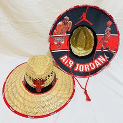 Chicago Bulls (Jordan Edition) Straw Hat just in time for the 4th of July Gift 🎁 order now (I also have other Teams)