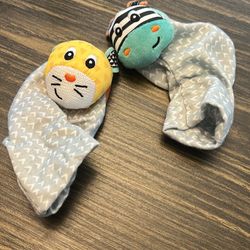 Infantino Cheetah and Zebra Foot Rattles