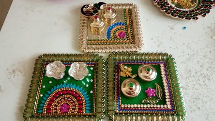 Wedding decorations Mendhi Plates