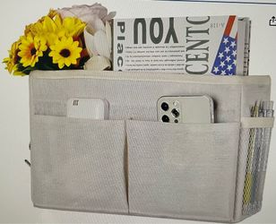 Bedside Caddy Hanging Storage with Water Bottle Holder for Bunk Bed/Dorm/Hospital Bed