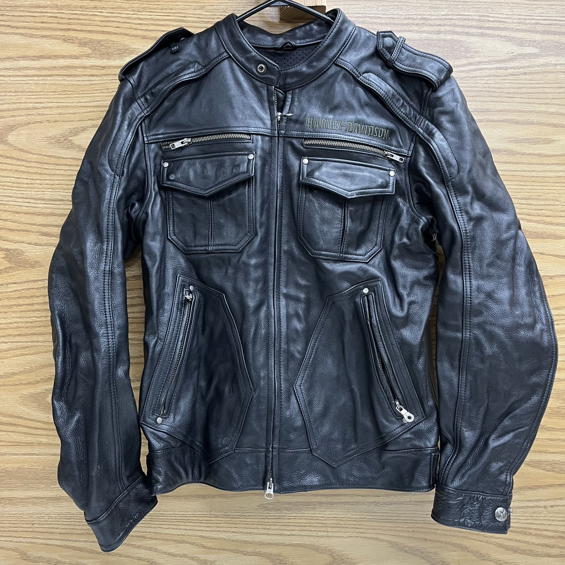 Harley Davidson Men's Camaraderie Black Leather Riding Jacket Sword M 97077-09VM