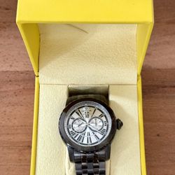 Invicta Black Chronograph Watch With Metal Bracelet