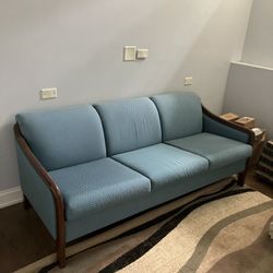 Blue Dotted Couch