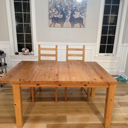 IKEA Dinning Table Set(include Two Chair)