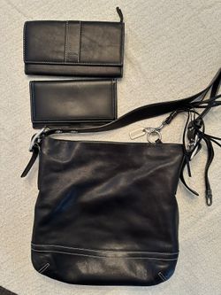 Coach Wallet, Shoulder Bag And Checkbook Cover Set