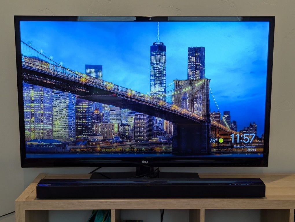 47" LG TV + LG Sound Bar