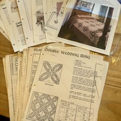 Various quilting pattern sheets