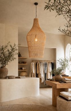 NEW Serena 20” in Diameter Natural Rattan Chandeliers by Dovetail – $550 each. Will consider reasonable offers. (4 Available)