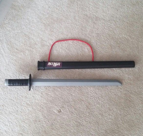 Ninja Plastic Toy Sword W/Sheath/Halloween Prop
