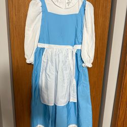 Disney Store Beauty & the Beast Belle Village Blue Dress with Apron – Size 9/10