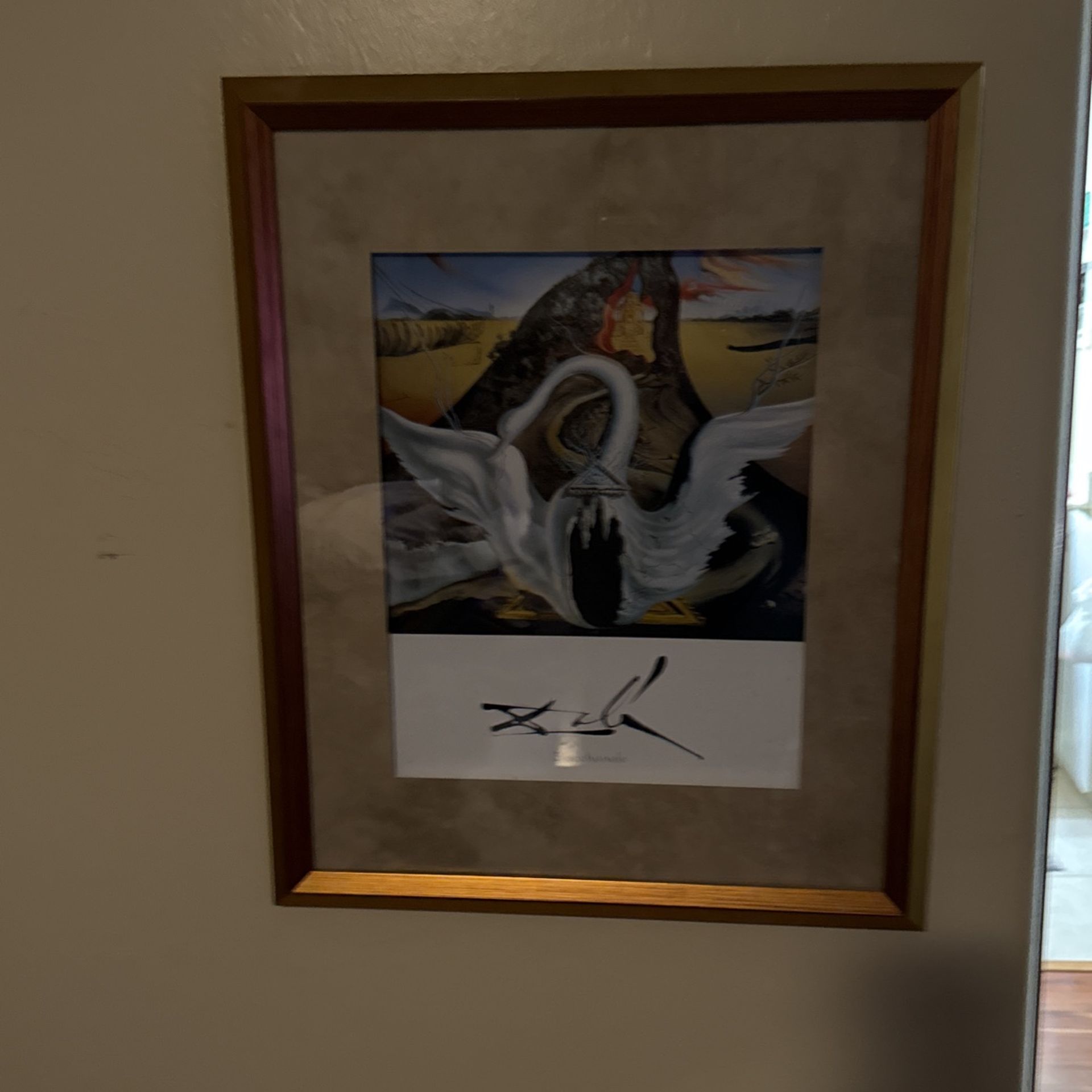 Salvador Dali Print Bacchanale Beautiful Frame ART 18” X 23” Framed