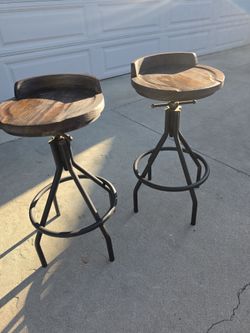 2 high stools vintage Heavy duty weight tiny kitchen
