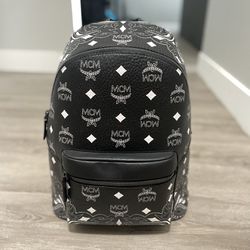 Black Mcm Stark Bandana Backpack 