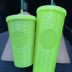 Starbucks Lemongrass Glow In The Dark Studded Tumbler-NWT