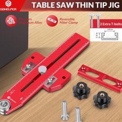 Thin Rip Jig Table Saw Jig Guide for Making Repetitive Narrow Strip Cuts, Fit for 3/8" x 3/4" T Slot and U Shape Slot,1/4" x 3/8" T Slot