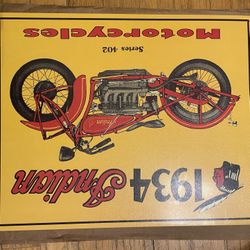 1934 Indian Poster With Metal On Back