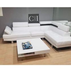 New White Sectional Sofa Couch 
