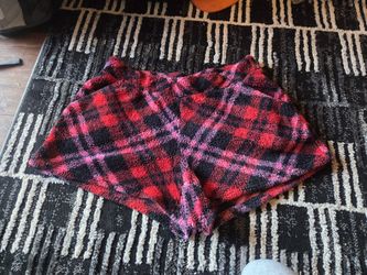 Maurices Cozy Red and Black Plaid Shorts Size 0X