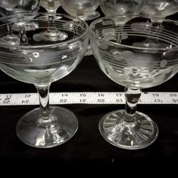 2 Similar Vintage Wine Glasses