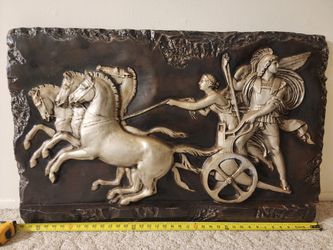 Alexander the Great on Chariot by Thorwaldsen relief plaque sculpture replica