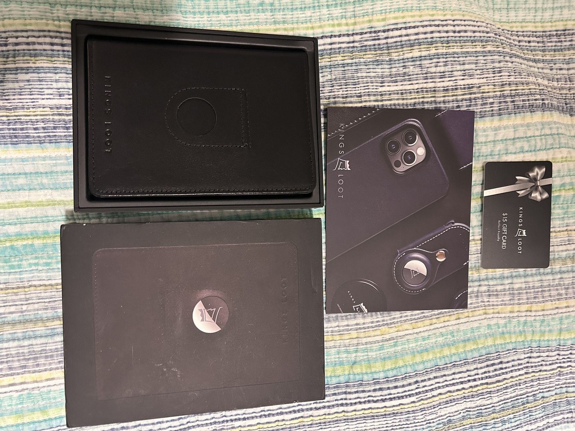 Kings Loot Wallet OnyxBlack-RFIDBifold Minimalist Supreme Onyx New Open Box