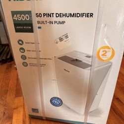 Hisense 50 Pint Dehumidifier (Built-In Pump) – NEW IN BOX!