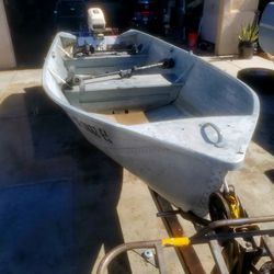 Aluminum Boat 14' Outboard ,trailer 2 Trolling 