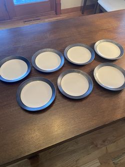 Set of 7 - Dinnerware Dinner salad 8” Porcelain plates Samgo Bistro Cream