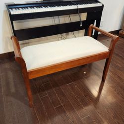 Wood Framed Upholstered Bench