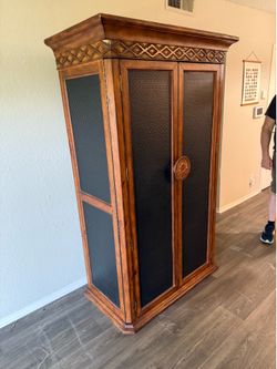 Wooden Media Armoire Cabinet