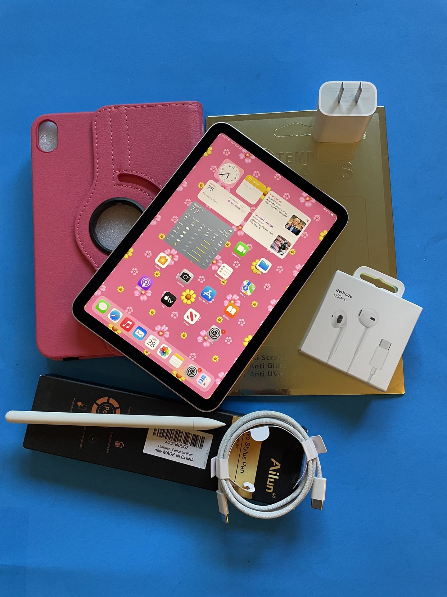 Apple iPad Mini 6th Generation (2021 model / Pink) 64GB with Pink Case, Pen & Accessories