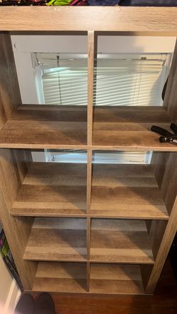 Wood Grain Cube Storage Bookshelf
