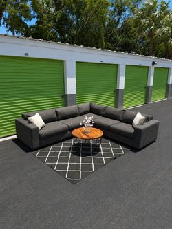 West Elm Urban 3-Piece Sectional Couch Sofa