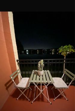 Pretty  outdoor  patio furniture set of 2 comes with cushions