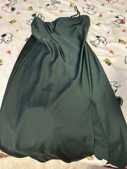 Green Windsor Draped Neckline Dress