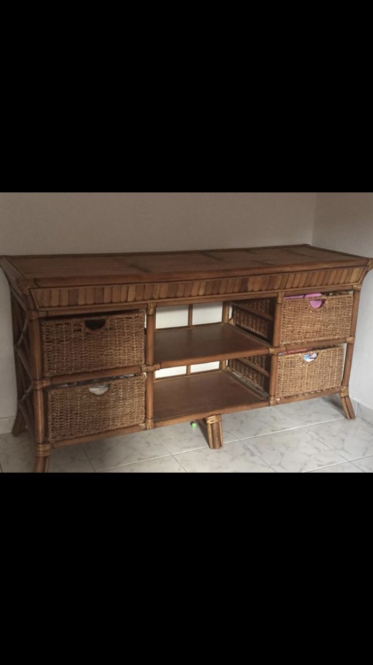 100% Imported Bamboo Buffet & coffee table set