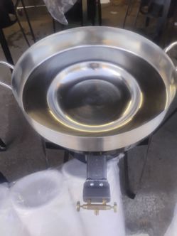 Comal de acero base alta y quajdor con manguera 120 hoy