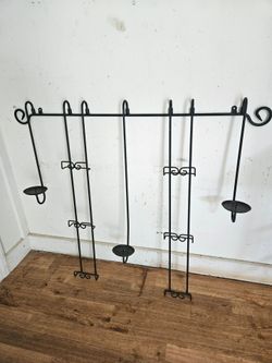 Wrought Iron Wall-Mounted Hanging Rack