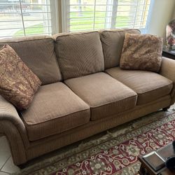 Two Brown Sofas
