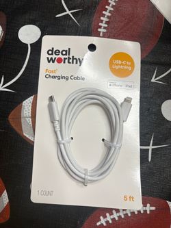 Dealworthy USB-C to Lightning Fast Charging Cable 5ft
