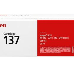 Canon Genuine 137 Black Toner Cartridge Compatible with LBP151dw, MF210 Series, MF220 Series, MF230 Series, MF240 Series, D570