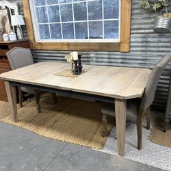 Solid Wood Modern Farmhouse Table And 2 Chair Set
