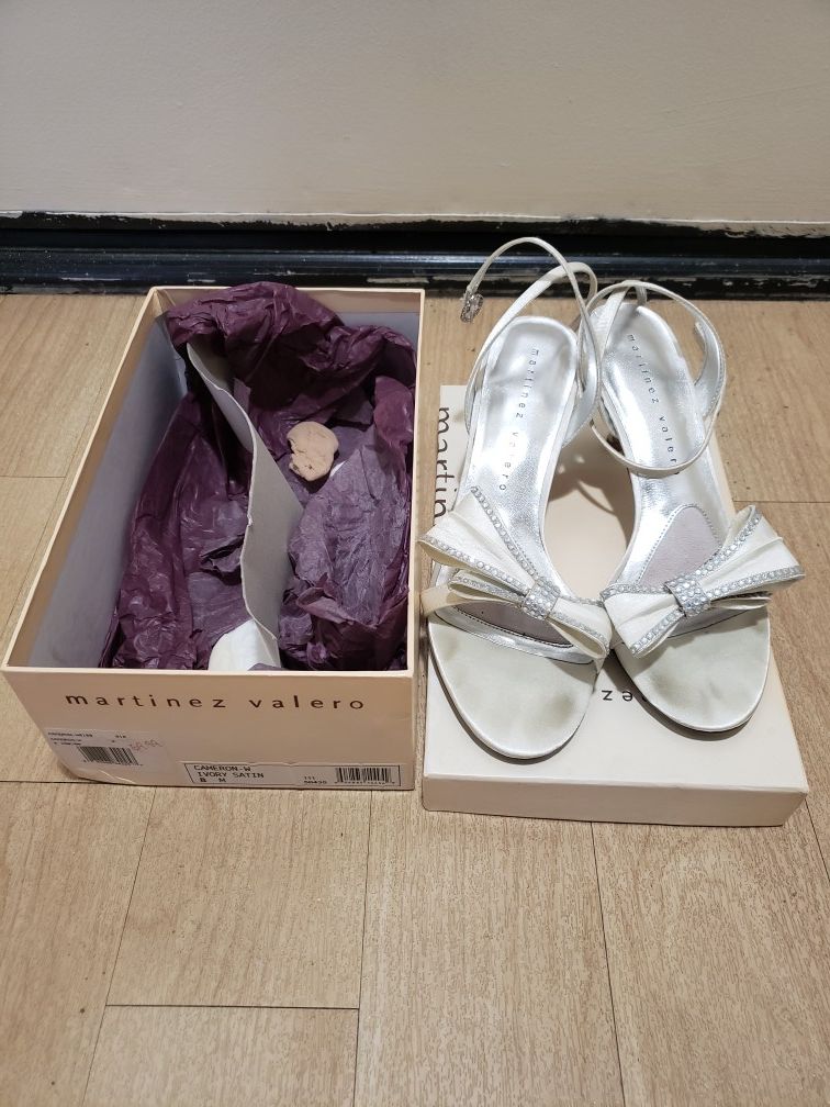 Martinez Valero Wedding Bride Satin Shoes