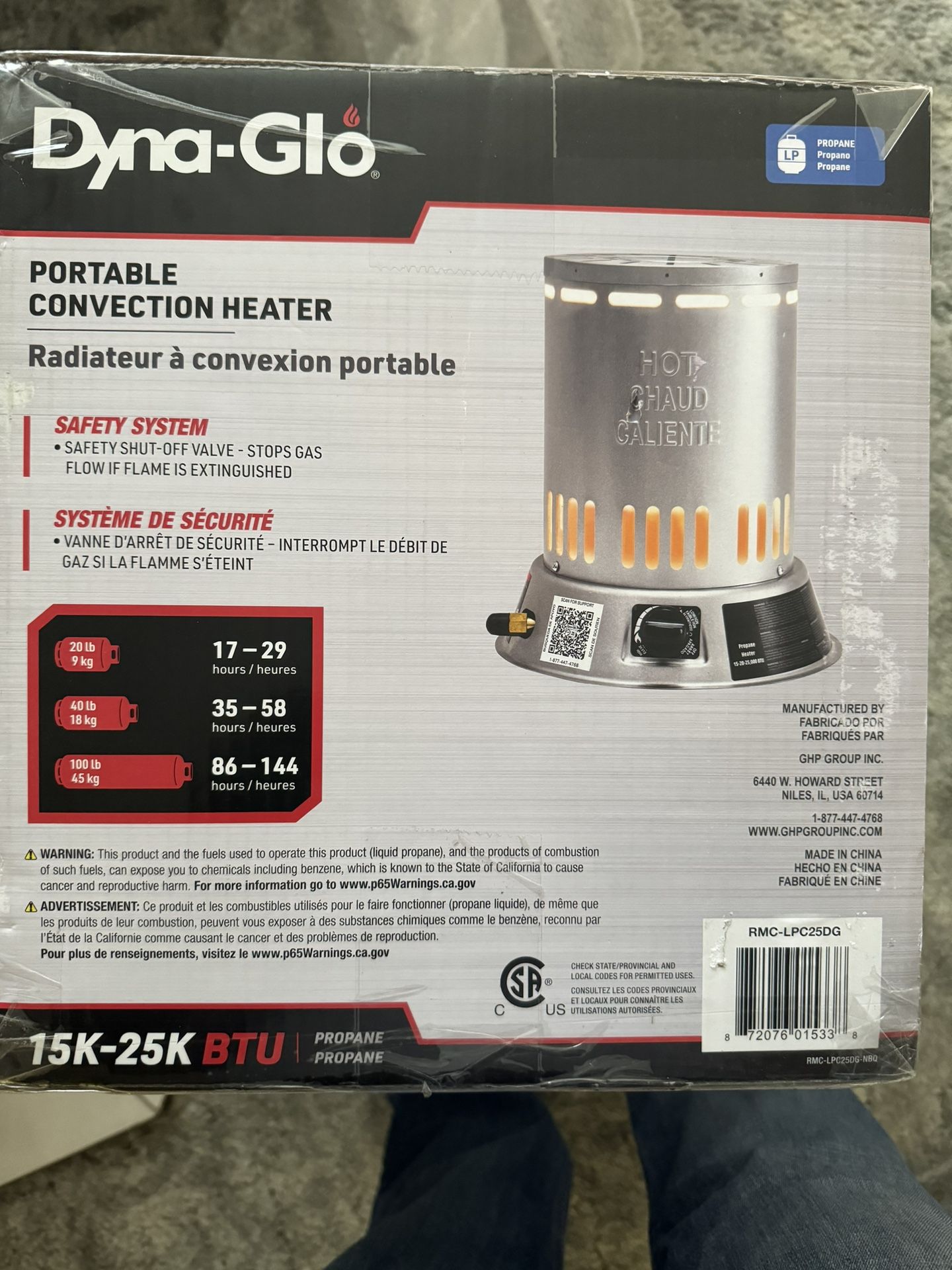Dyna-glo Portable Propane Convection Heater