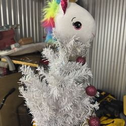 24 Inch Pre Light Unicorn Christmas Tree 