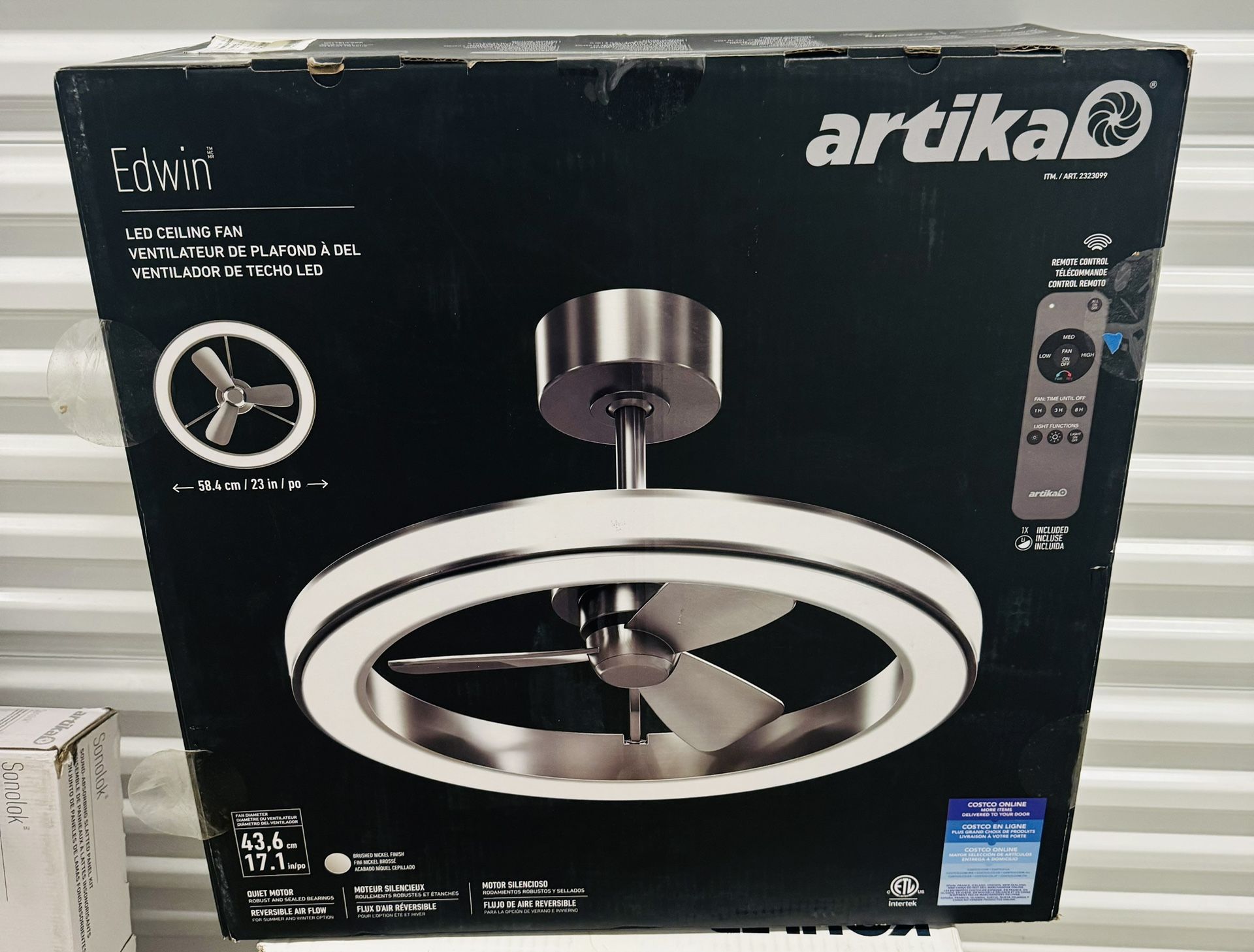 Artika Edwin 23" LED Chandelier Ceiling Fan NOB for Sale in Skokie