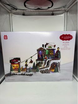 New St. Nicholas Square LED Ski Lodge Village Accessory 2025 Christmas